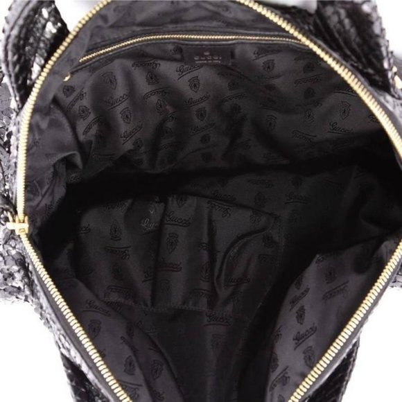 GUCCI - Hysteria Convertible Top Handle Python Bag - Picture 7 of 8